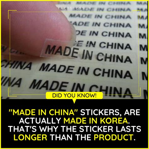 why are there made in china stickers